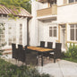 Set Mobili Da Pranzo Da Giardino 9Pz E Cuscini Polyrattan