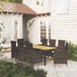 Set Mobili Da Pranzo Da Giardino 9Pz E Cuscini Polyrattan