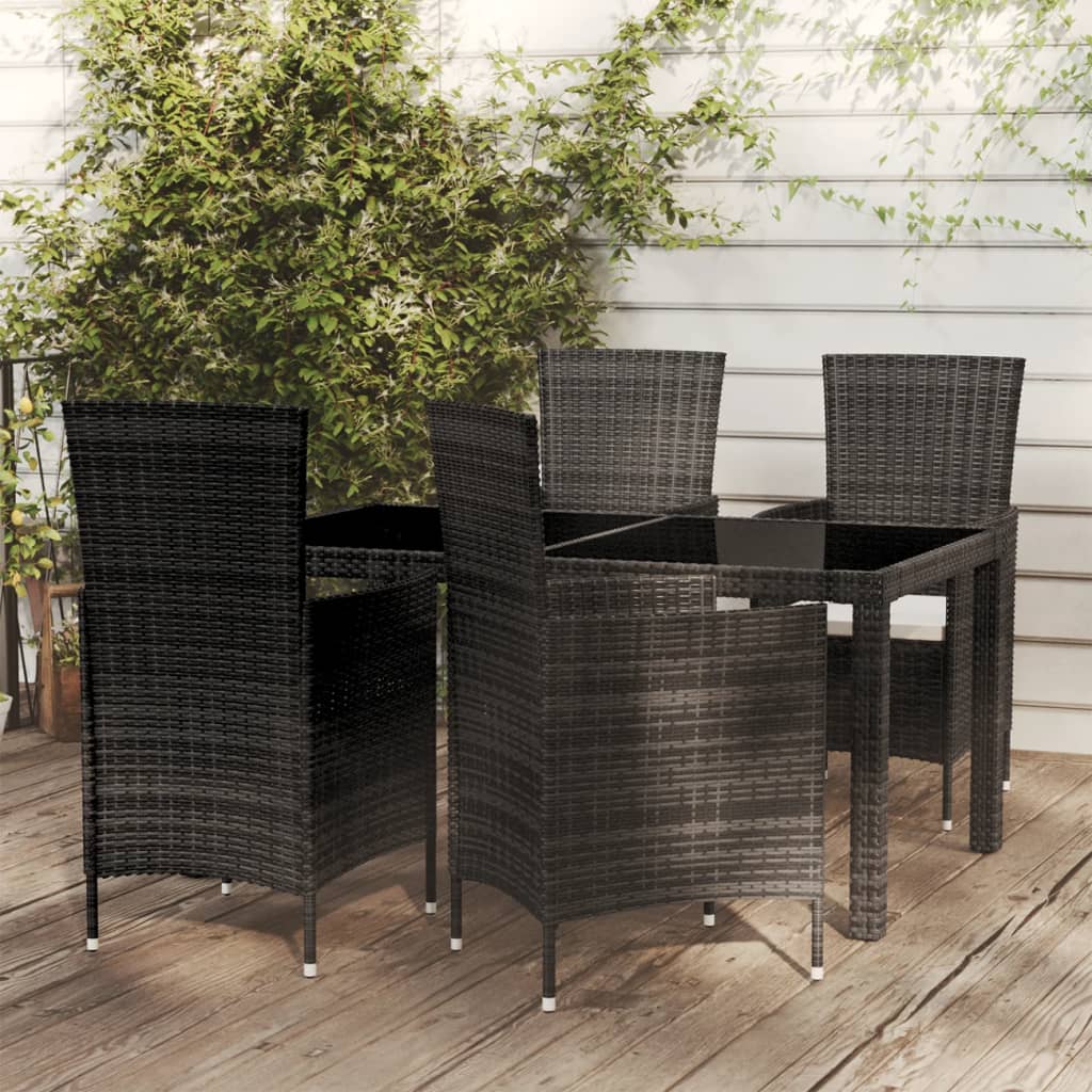 Set Mobili Da Pranzo Da Giardino 9Pz E Cuscini Polyrattan