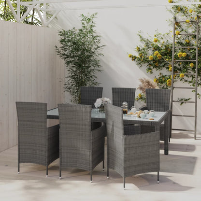 Set Mobili Da Pranzo Da Giardino 9Pz E Cuscini Polyrattan