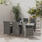 Set Mobili Da Pranzo Da Giardino 9Pz E Cuscini Polyrattan