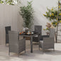 Set Mobili Da Pranzo Da Giardino 9Pz E Cuscini Polyrattan