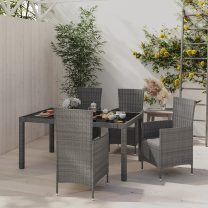Set Mobili Da Pranzo Da Giardino 9Pz E Cuscini Polyrattan
