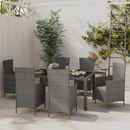 Set Mobili Da Pranzo Da Giardino 9Pz E Cuscini Polyrattan