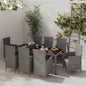 Set Mobili Da Pranzo Da Giardino 9Pz E Cuscini Polyrattan