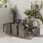 Set Mobili Da Pranzo Da Giardino 9Pz E Cuscini Polyrattan