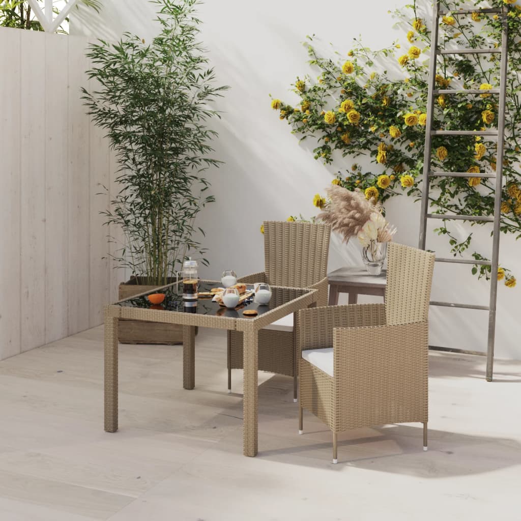 Set Mobili Da Pranzo Da Giardino 9Pz E Cuscini Polyrattan