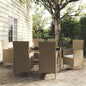 Set Mobili Da Pranzo Da Giardino 9Pz E Cuscini Polyrattan