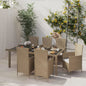 Set Mobili Da Pranzo Da Giardino 9Pz E Cuscini Polyrattan