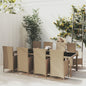Set Mobili Da Pranzo Da Giardino 9Pz E Cuscini Polyrattan