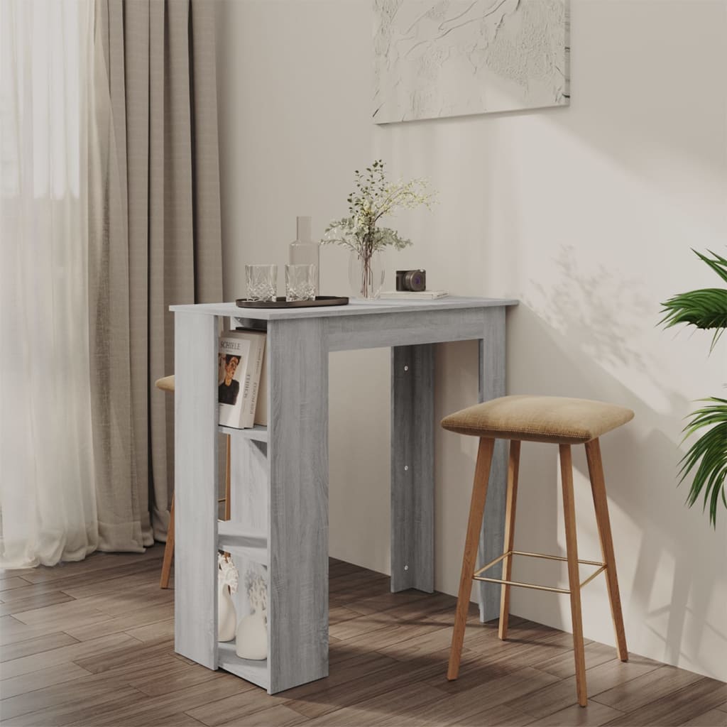 Tavolo Bar Con Ripiano Antico 102X50X103,5 Cm Truciolato