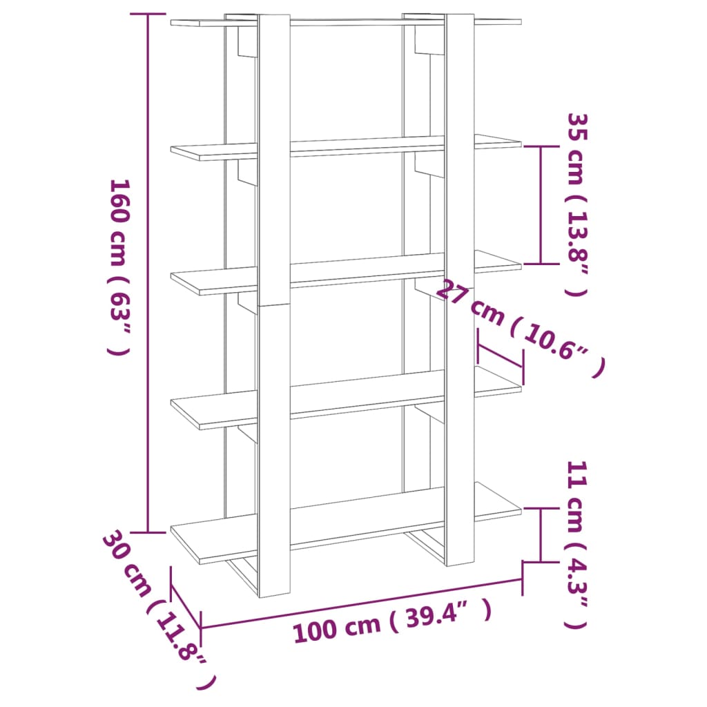 Libreria/Divisorio 100X30X160 Cm