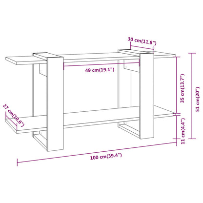 Libreria 100X30X51 Cm In Legno Multistrato