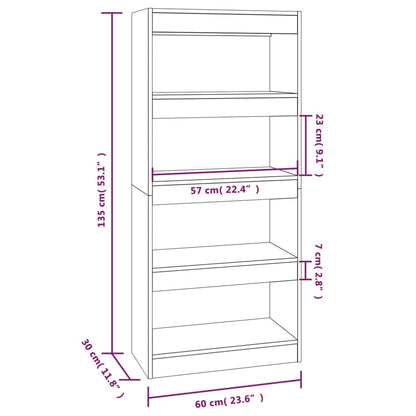 Libreria/Divisorio 60X30X135Cm Legno Multistrato