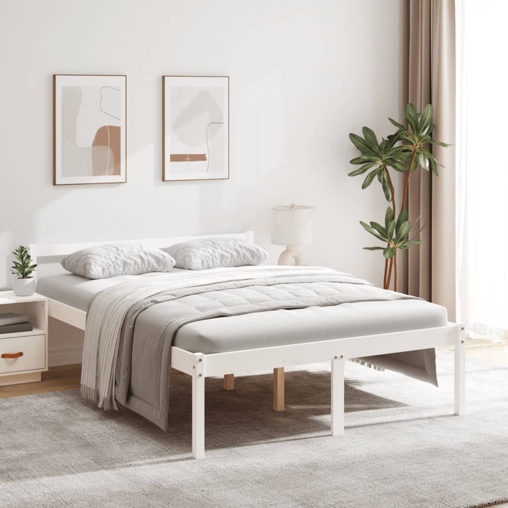 Letto Per Anziani Marrone Cera Legno Massello Di Pino