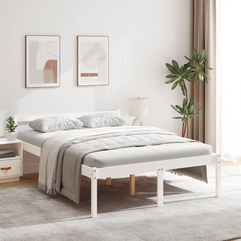 Letto Per Anziani Marrone Cera Legno Massello Di Pino