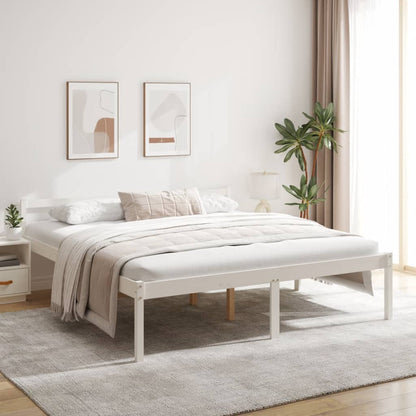 Letto Per Anziani Marrone Cera Legno Massello Di Pino