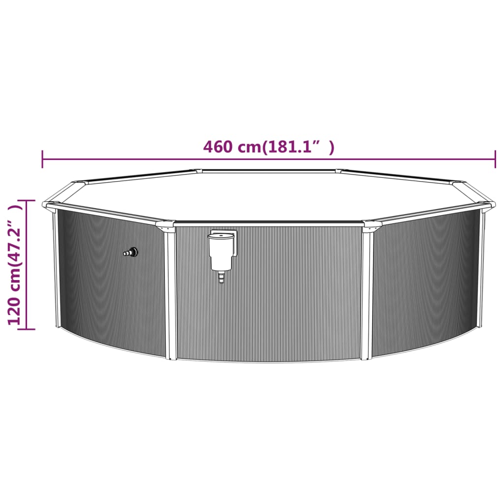 Piscina Con Scaletta 460X120 Cm