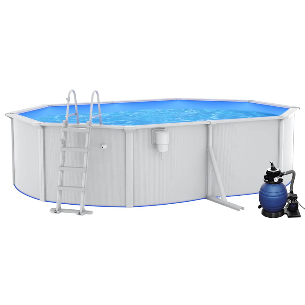 Piscina Con Pompa Filtro A Sabbia E Scaletta