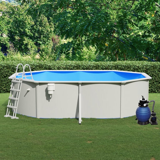 Piscina Con Pompa Filtro A Sabbia E Scaletta