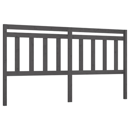 Testiera Per Letto Grigia 186X4X100Cm In Legno Massello Di Pino