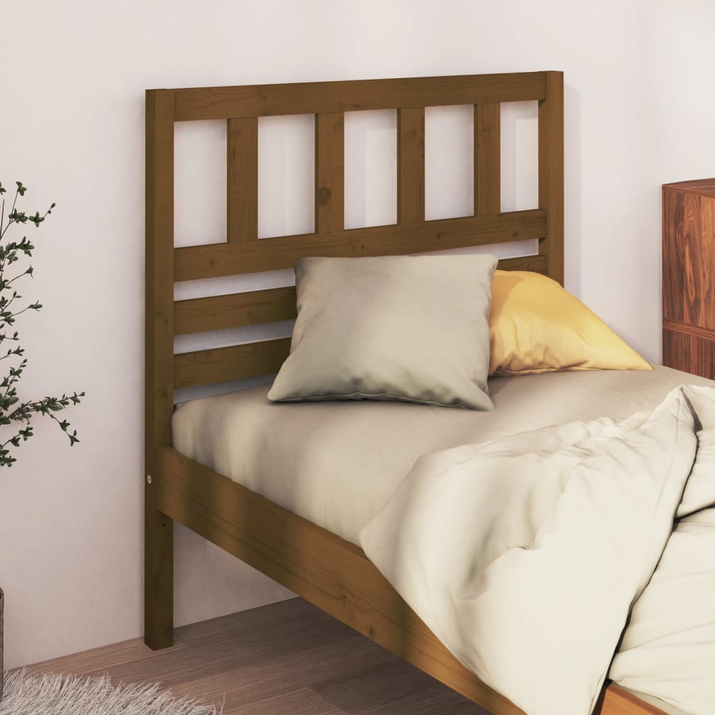 Testiera Per Letto Ambra 106X4X100 Cm In Legno Massello Di Pino