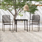 Set Mobili Da Pranzo Per Giardino 5 Pz Nero