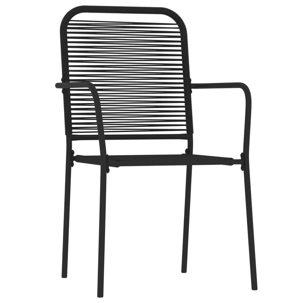 Set Mobili Da Pranzo Per Giardino 5 Pz Nero