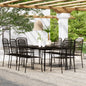 Set Mobili Da Pranzo Per Giardino 5 Pz Nero