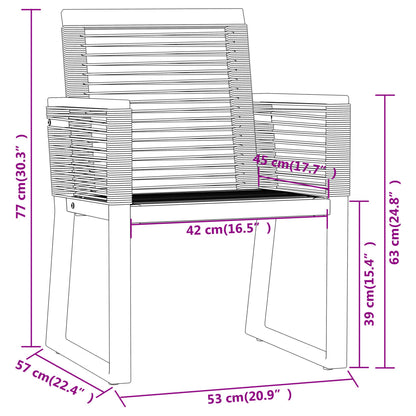 Set Mobili Da Pranzo Per Giardino 7 Pz Nero