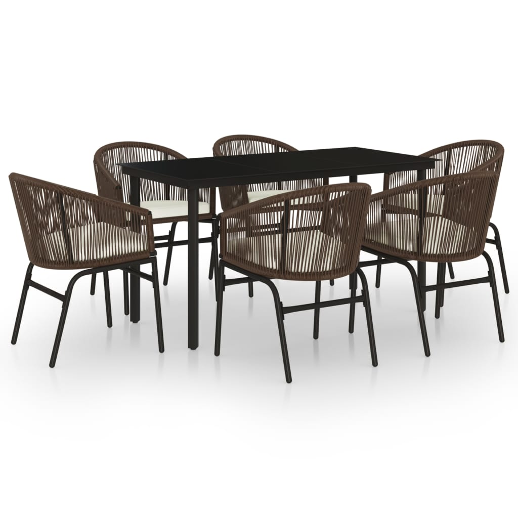 Set Mobili Da Pranzo Per Giardino 7 Pz