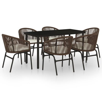 Set Mobili Da Pranzo Per Giardino 7 Pz