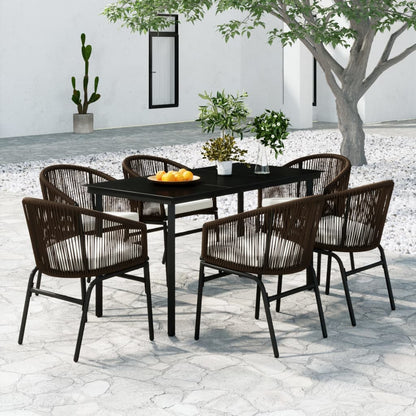 Set Mobili Da Pranzo Per Giardino 7 Pz