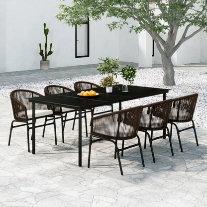 Set Mobili Da Pranzo Per Giardino 7 Pz