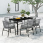 Set Mobili Da Pranzo Per Giardino 7 Pz