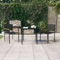 Set Mobili Da Pranzo Da Giardino 9 Pz Nero