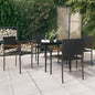 Set Mobili Da Pranzo Da Giardino 9 Pz Nero