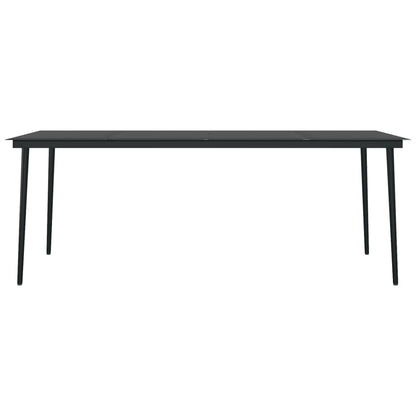 Set Mobili Da Pranzo Da Giardino 9 Pz Nero