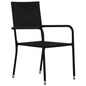 Sedie Da Pranzo Da Giardino 2Pz Impilabili Grigie In Polyrattan