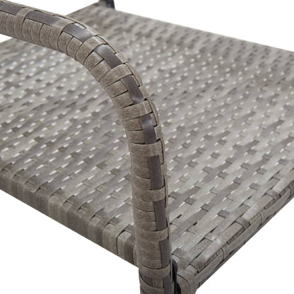 Sedie Da Pranzo Da Giardino 2Pz Impilabili Grigie In Polyrattan