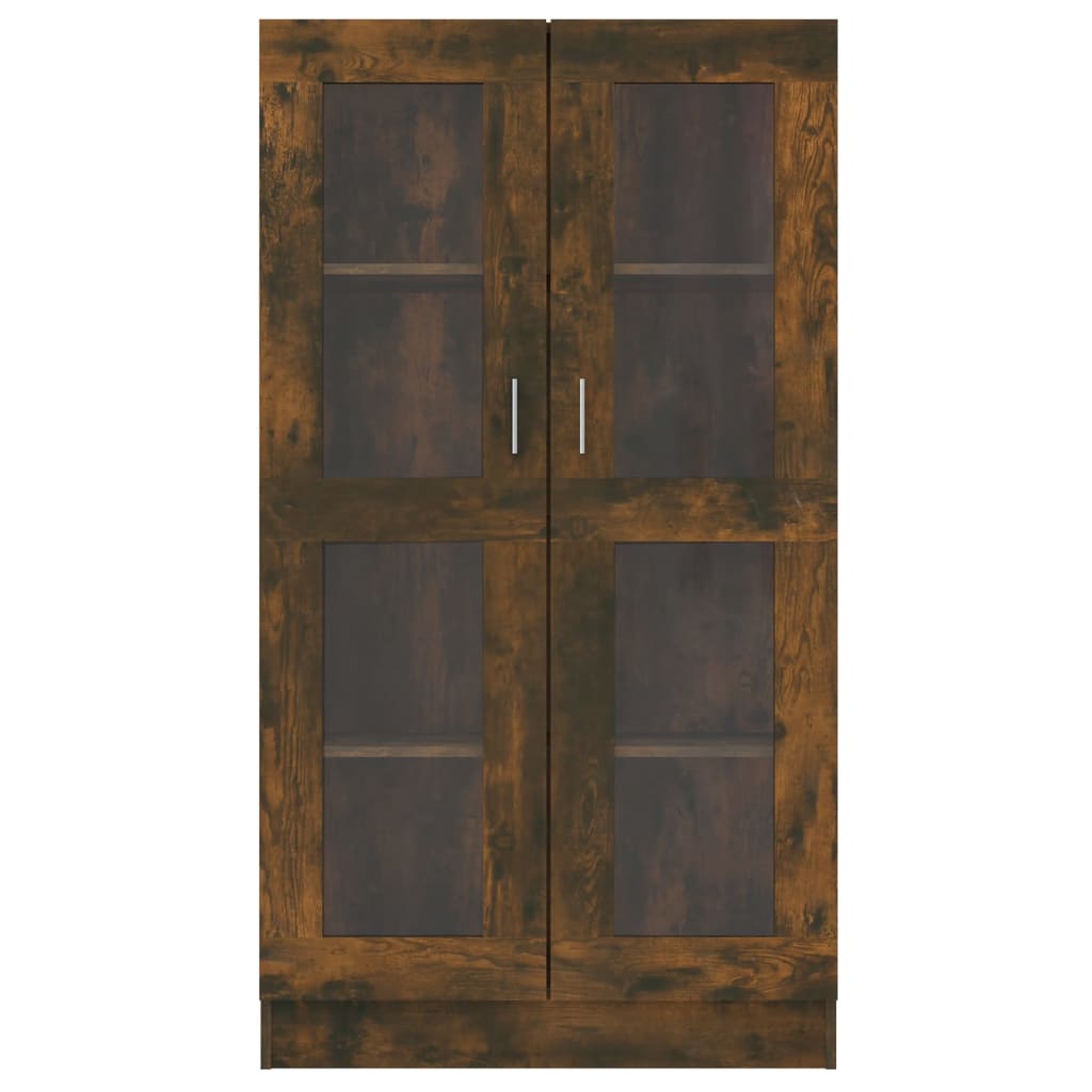 Mobile Vetrina 82,5X30,5X150Cm In Legno Multistrato Rovere Fumo