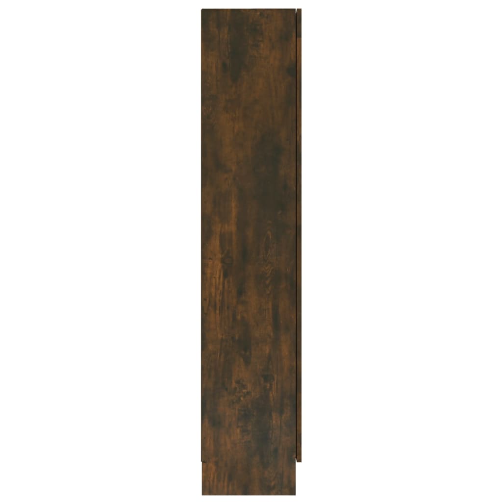 Mobile Vetrina 82,5X30,5X150Cm In Legno Multistrato Rovere Fumo