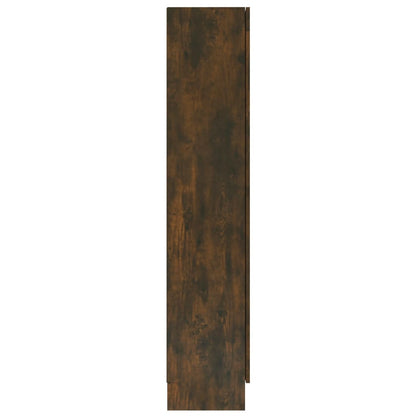 Mobile Vetrina 82,5X30,5X150Cm In Legno Multistrato Rovere Fumo
