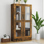 Mobile Vetrina 82,5X30,5X150Cm In Legno Multistrato Rovere Fumo