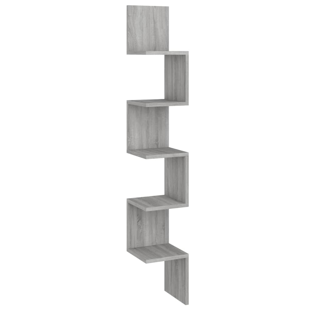 Mensola Angolare 20X20X127,5 Cm Truciolato Grigio Sonoma