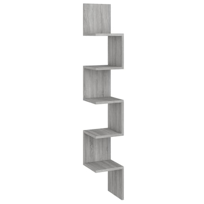 Mensola Angolare 20X20X127,5 Cm Truciolato Grigio Sonoma