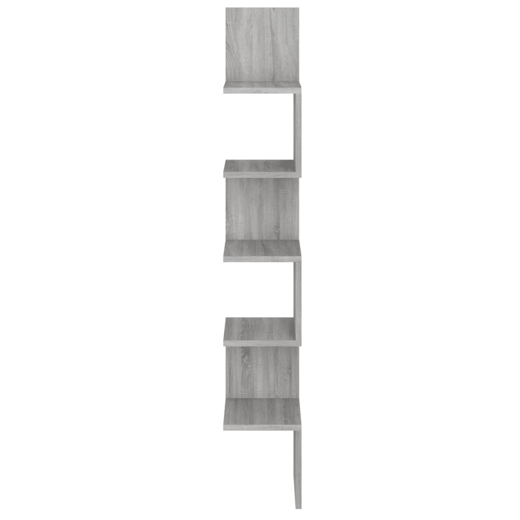Mensola Angolare 20X20X127,5 Cm Truciolato Grigio Sonoma