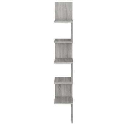 Mensola Angolare 20X20X127,5 Cm Truciolato Grigio Sonoma