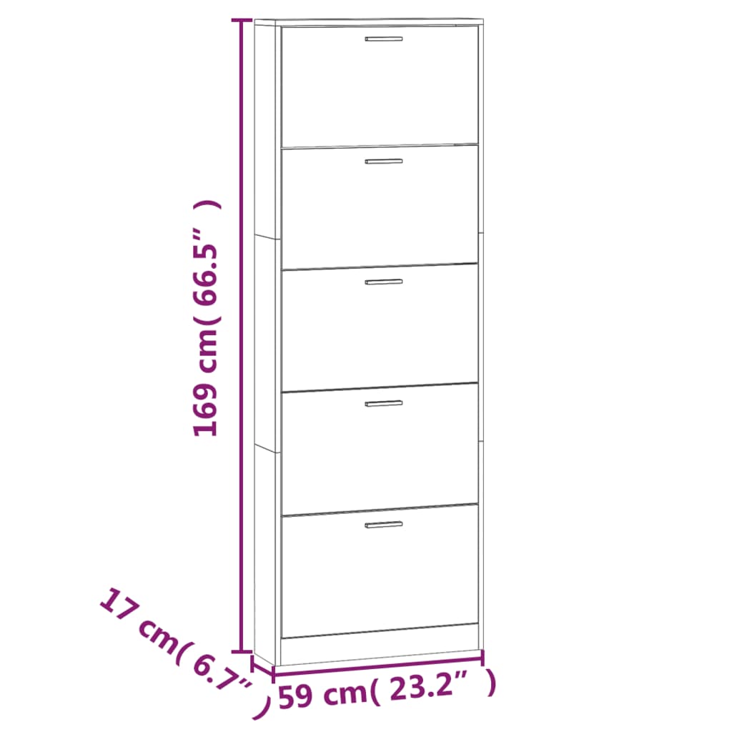 Scarpiera 59X17X In Legno Multistrato