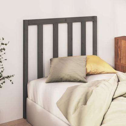 Testiera Per Letto Grigia 106X4X100Cm In Legno Massello Di Pino